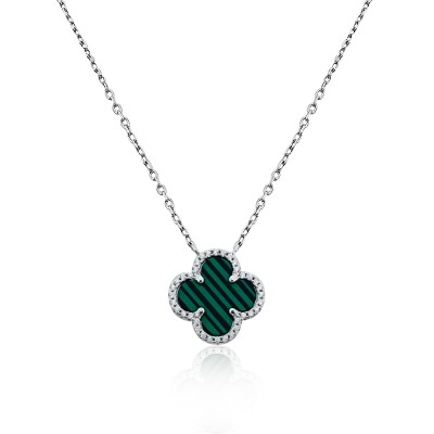 Italian Pearl Clover Necklace