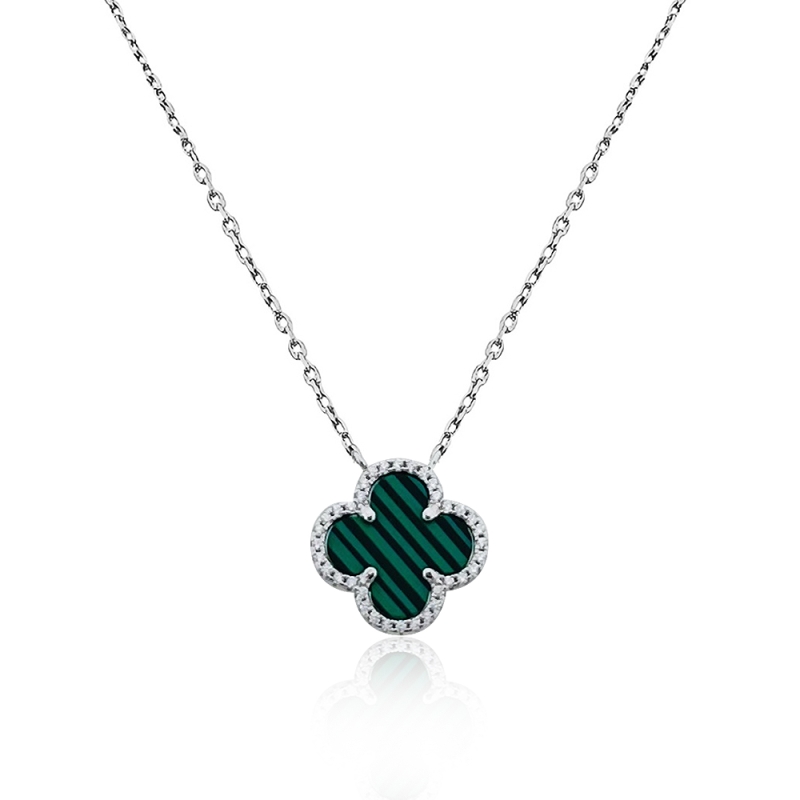 Italian Pearl Clover Necklace