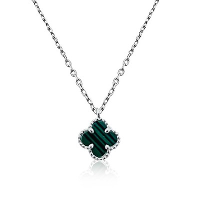 Italian Pearl Clover Necklace - Small - Thumbnail