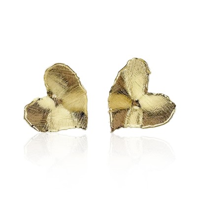 byEdaÇetin - Italian Plate Heart Earrings