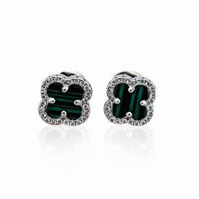 Italian Small Clover Earrings - Thumbnail