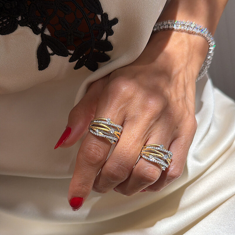 Italian Two-Tone Spiral Ring - 2