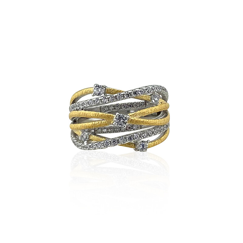 Italian Two-Tone Spiral Ring - 1