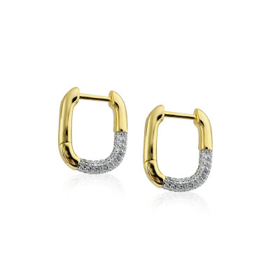 Italian U-shaped Stone Earrings - by Eda Çetin