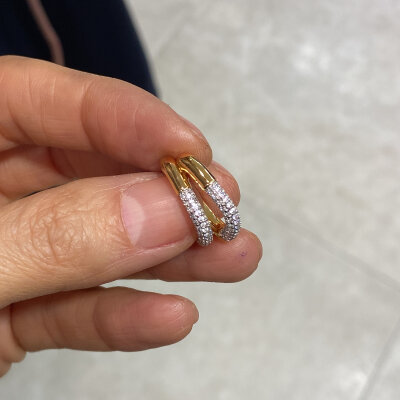 Italian U-shaped Stone Earrings - by Eda Çetin