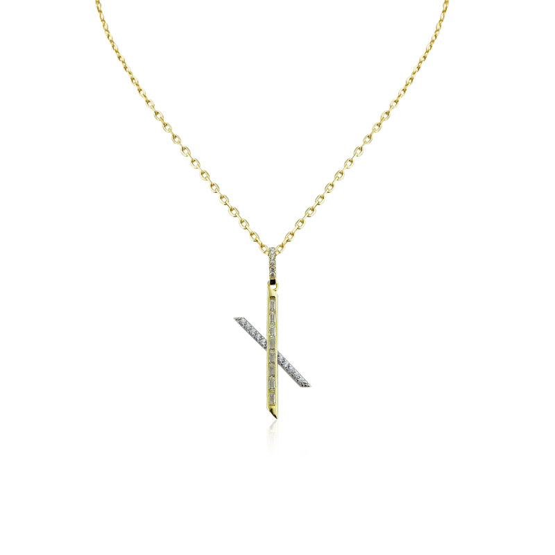 Italian X Necklace - 1