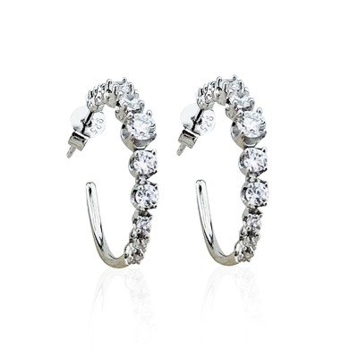 byEdaÇetin - Ivy Stone Hoop Earrings