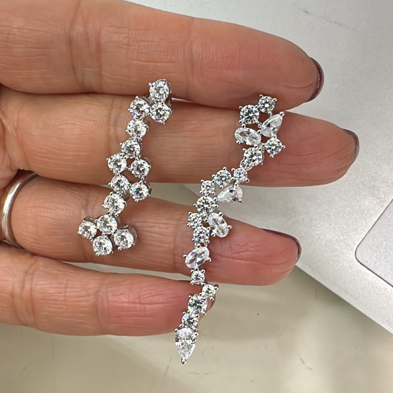Ivy Thin Water Drop Earrings - 2
