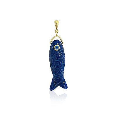 Lapis Fish Pendant - by Eda Çetin