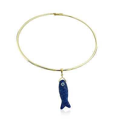 Lapis Lazuli Choker Necklace - by Eda Çetin
