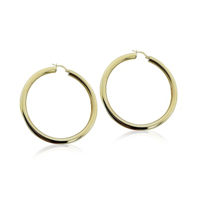 byEdaÇetin - Large Basic Hoop Earrings - 6 Cm Diameter