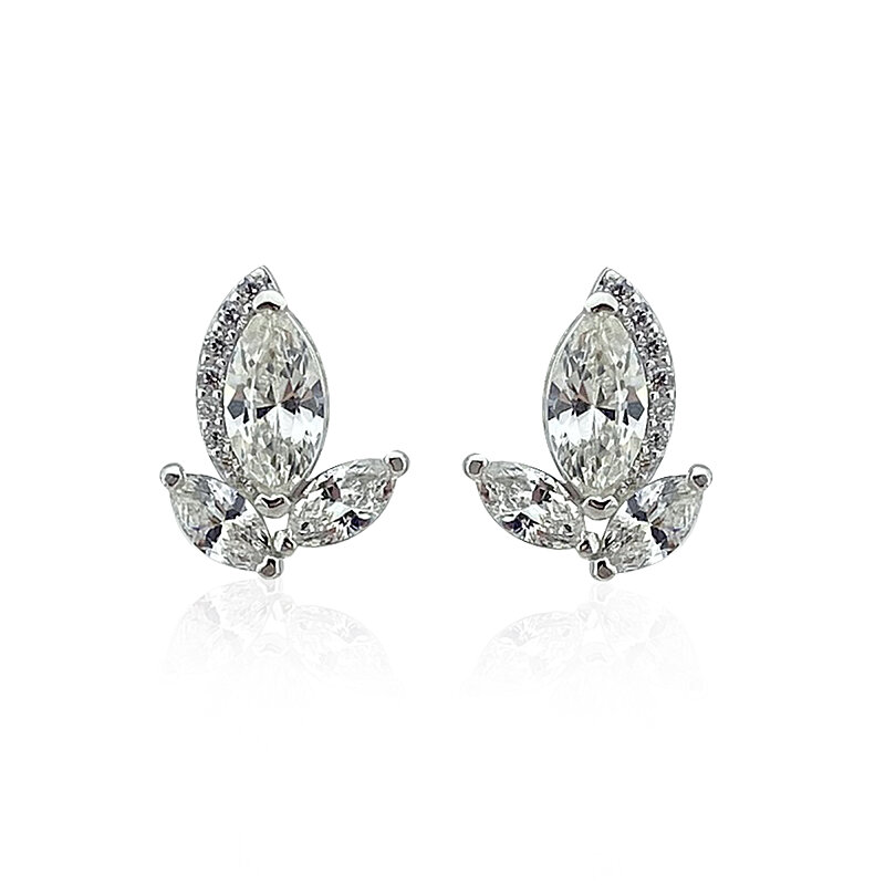 Leaf Moissanite Earrings - 2