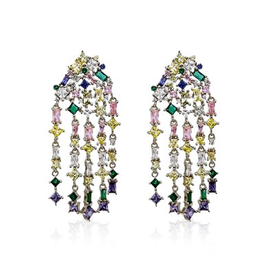 Lilibet Colorful Pendant Earrings - Thumbnail