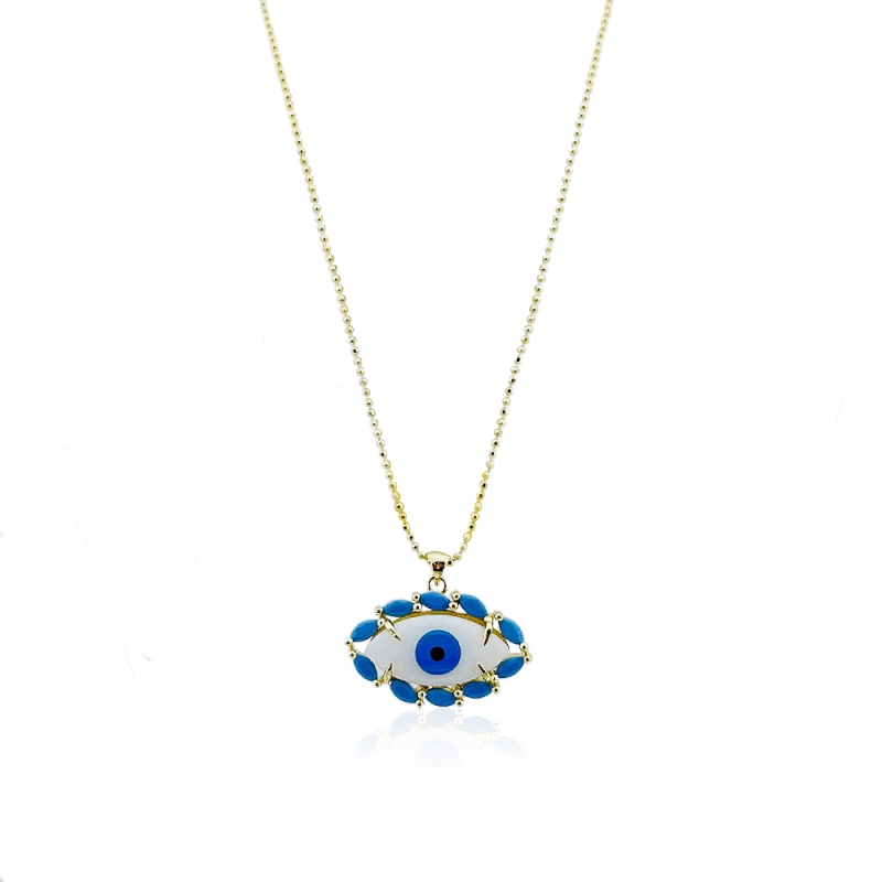 Lilya Mother of Pearl Eye Necklace