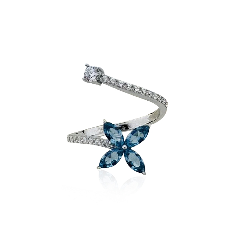 London Blue Marquise Ring