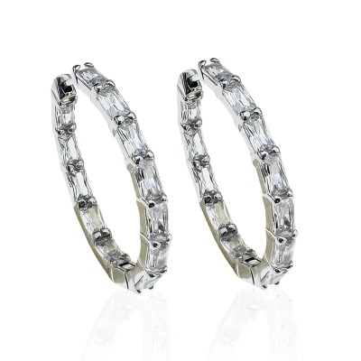 by Eda Çetin - Lorenz Baguette Hoop Earrings (1)