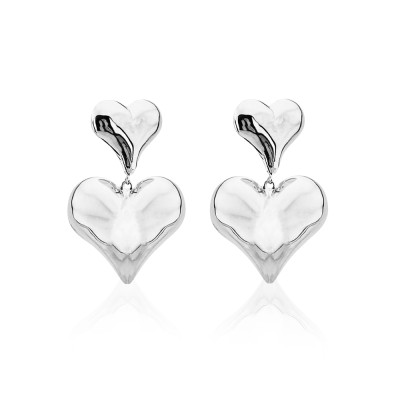 Love Double Heart Earring - Thumbnail