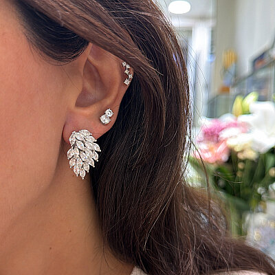 Love Wings Moissanite Earrings - by Eda Çetin