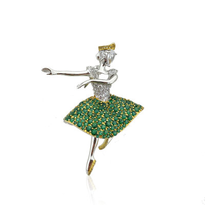 Luna Verde Brooch - by Eda Çetin