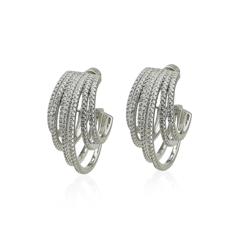 Luzia Stone Hoop Earrings - 2