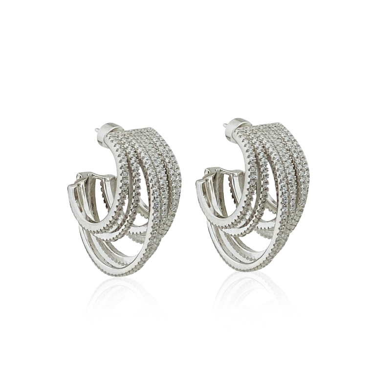 Luzia Stone Hoop Earrings - 3