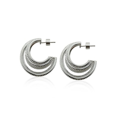Luzia Stone Hoop Earrings - Thumbnail