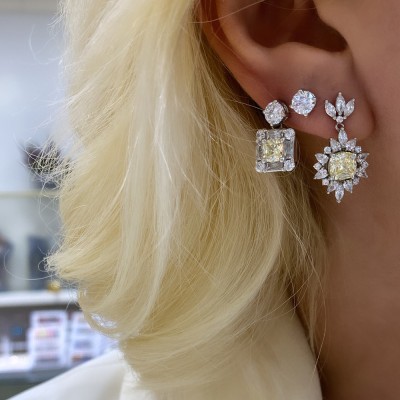 Magnolia Crystal Earrings - Thumbnail