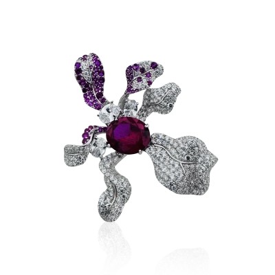 by Eda Çetin - Majestic Ruby Branch Brooch