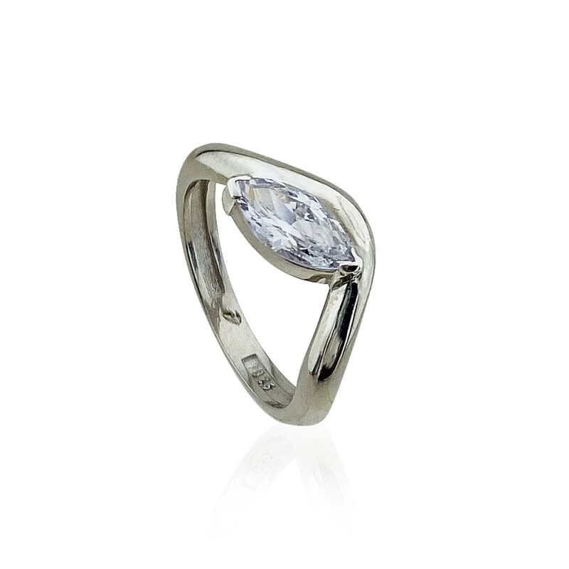 Marquise Cut Wave Ring - 2