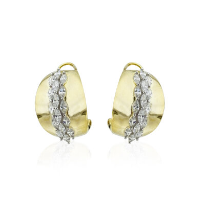 Marquise Earrings with Hoop - by Eda Çetin