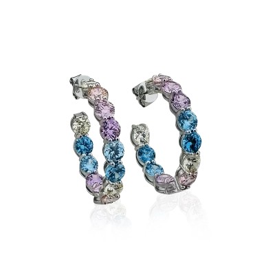 by Eda Çetin - Martina Colorful Hoop Earrings Thick Form
