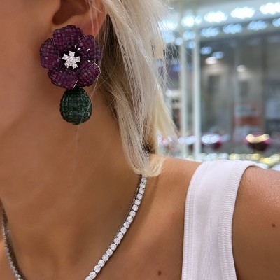 byEdaÇetin - Martina Fuchsia Earrings (1)