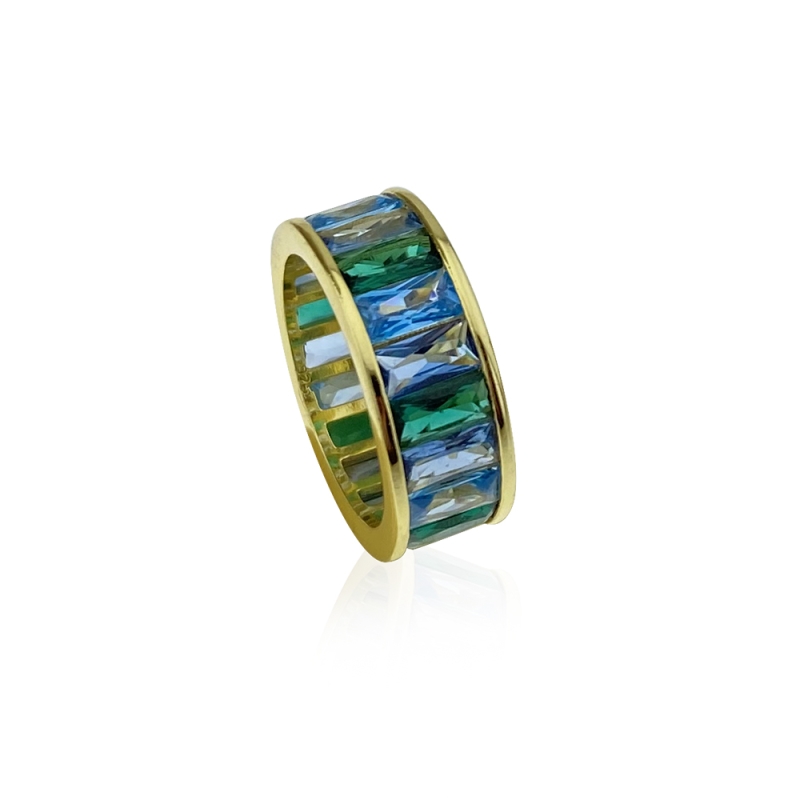 Meis Colored Baguette Ring