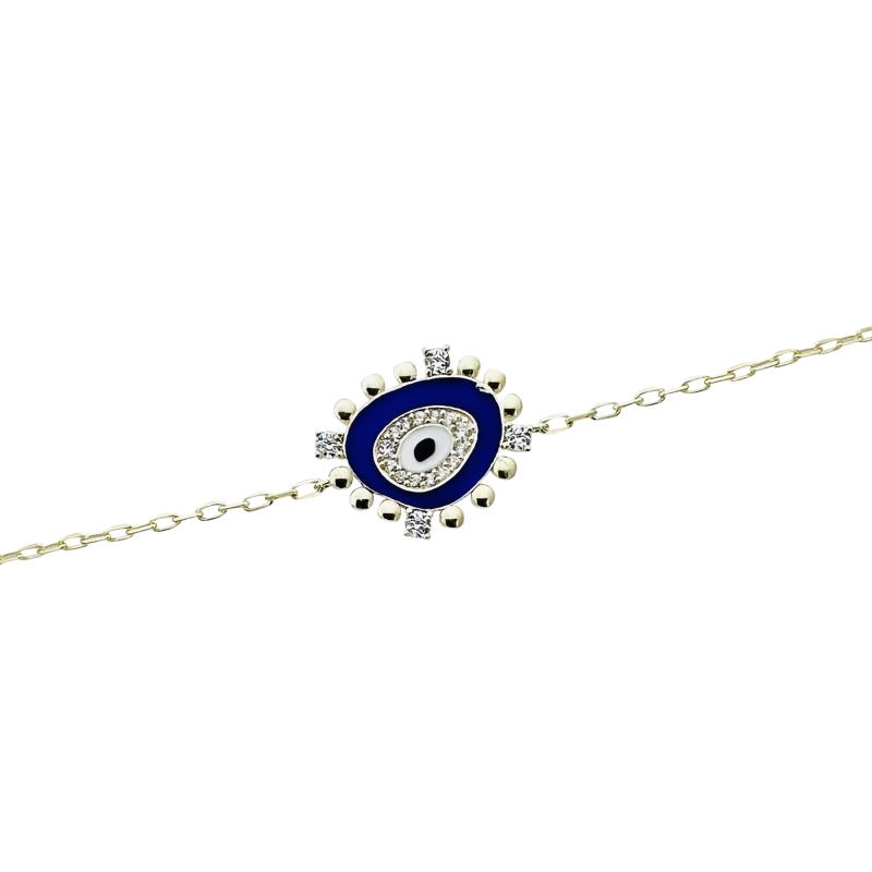 Meis Enameled Evil Eye Bead Bracelet - 2