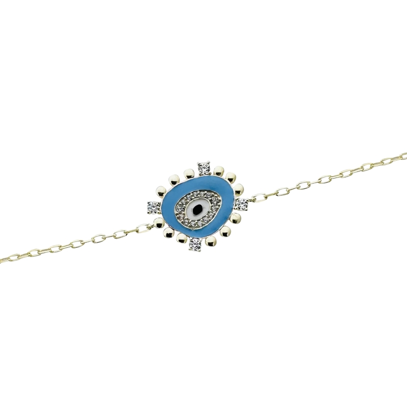 Meis Enameled Evil Eye Bead Bracelet - 3