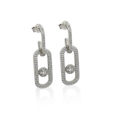 Merina Big Stone Earrings - Thumbnail