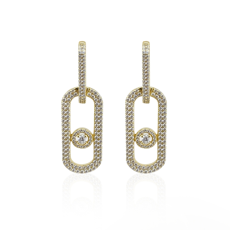 Merina Big Stone Earrings - 2