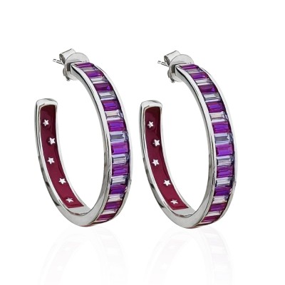 byEdaÇetin - Mia Enamel Stone Hoop Earring