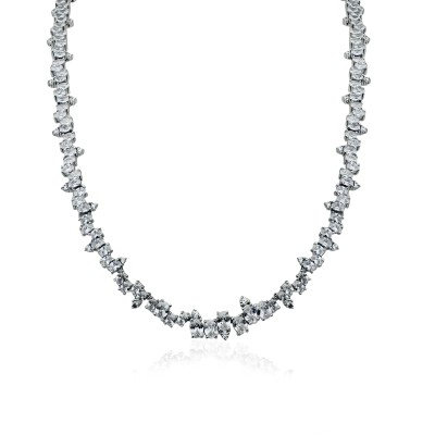 Milena Sequenced Stone Tennis Necklace - by Eda Çetin