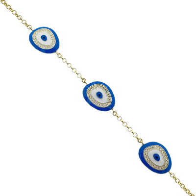 Mine Evil Eye Bead Bracelet - Triple - by Eda Çetin