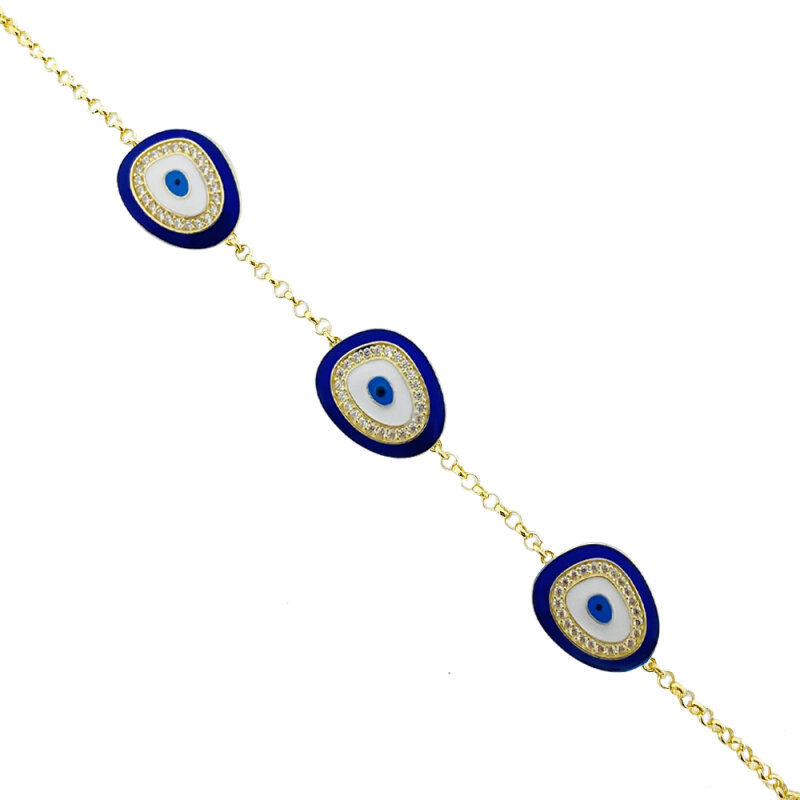 Mine Evil Eye Bead Bracelet - Triple - 3