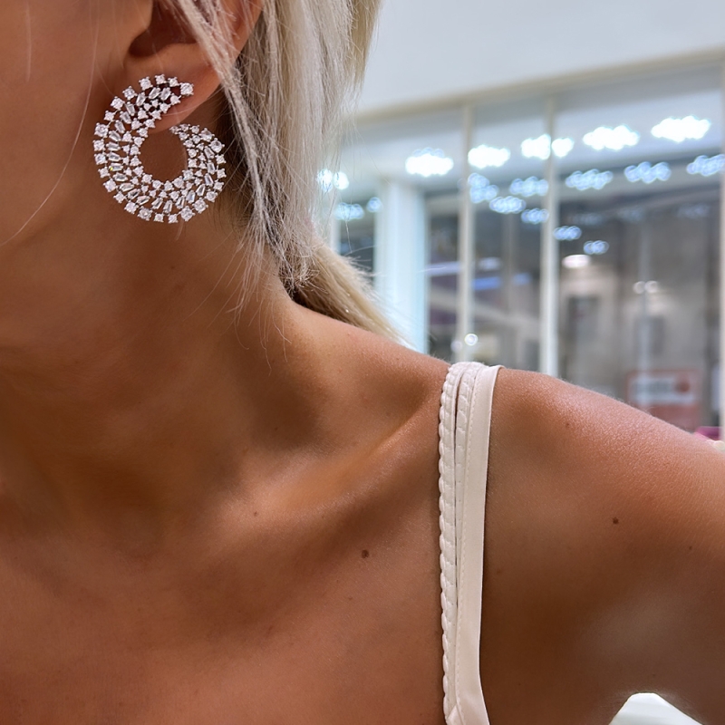 Minela Strained Stone Earrings - 2