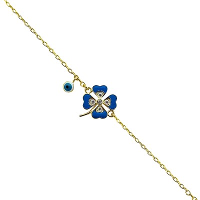 byEdaÇetin - Mini Enamel Clover Bracelet