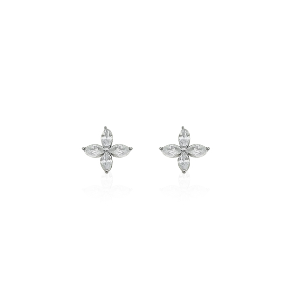 Mini Marquise Flower Earrings 