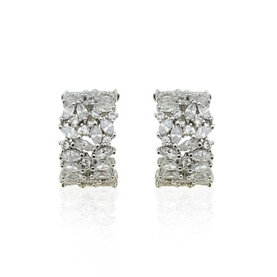 Mini Marquise Hoop Earrings