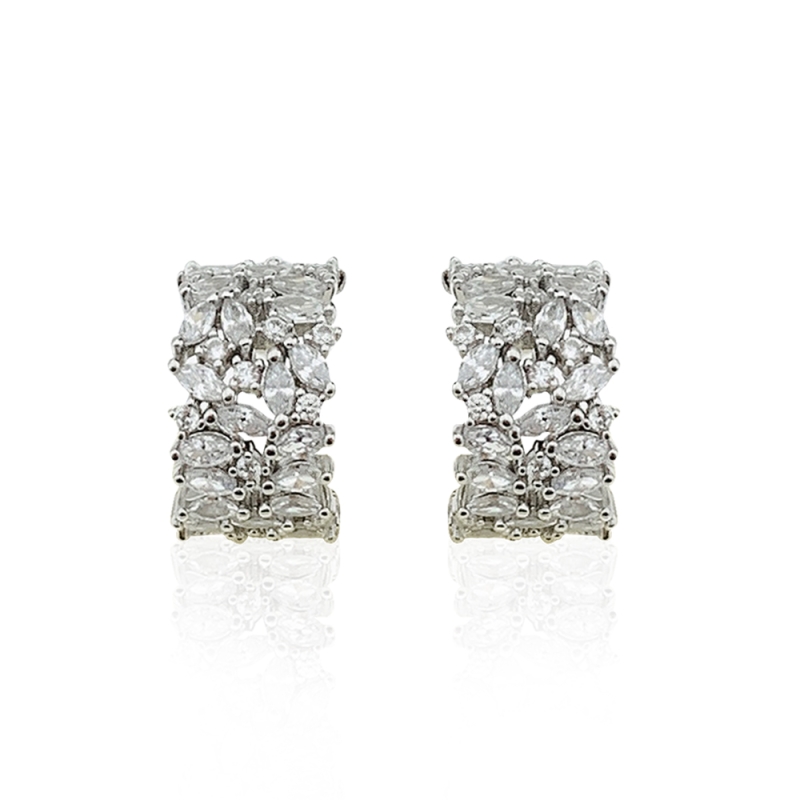 Mini Marquise Hoop Earrings