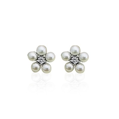 byEdaÇetin - Mini Pearl Flower Earrings