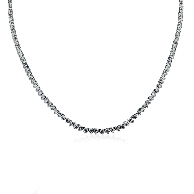 Mini Three Prong Tennis Necklace
