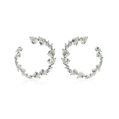 by Eda Çetin - Moissanite Asymmetric Drop Earrings