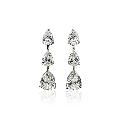 Moissanite Drop Earrings - by Eda Çetin